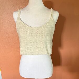 Aerie Cream Knit Crop Top